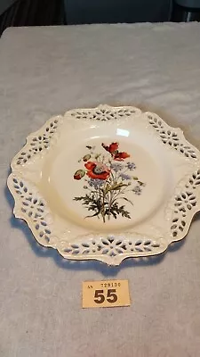 Buy Royal Creamware Plate Floral Gift Poppies By Paul Jerrard With Pierced Rims • 17.99£