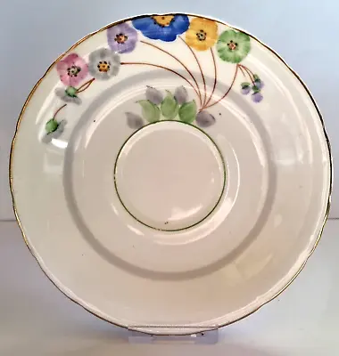 Buy SUTHERLAND BONE CHINA Handpainted Floral Saucer Plate 1930 VINTAGE VG++ • 10.99£
