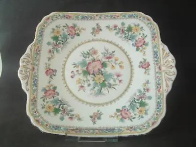 Buy Ming Rose Serving Plate With Decorative Ear Handles Foley Bone China • 22.99£