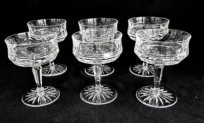 Buy 6 Galway Crystal Ireland OLD GALWAY Star Cut Base CHAMPAGNE / TALL SHERBET GLASS • 128.49£
