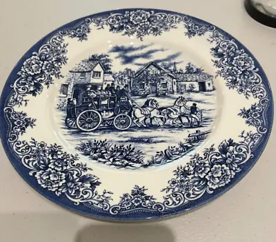 Buy 10.5  Royal Stafford Fine Earthenware  Plate 1985 Horse Coach Carriage Vtg • 17.08£