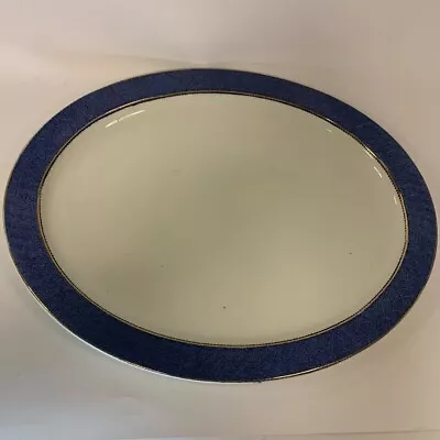 Buy Lawley's Norfolk Pottery Stoke White Blue Serving Plate Antique Vintage  • 15£