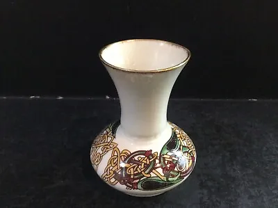 Buy CRE Handmade Irish Galway Pottery Celtic Knot Bud Vase Signed J. McCaull 9cm • 10£