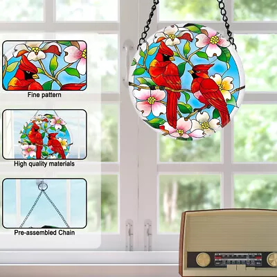 Buy Acrylic Waterproof Flying Bird Stained Glass Suncatcher For Window Home Decor • 7.98£