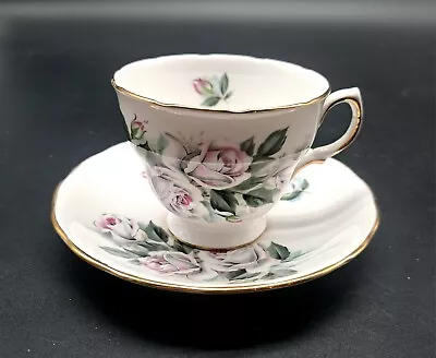 Buy Vintage Royal Vale Tea Cup And Saucer Floral Pink Rose Pattern  8139 • 14.39£