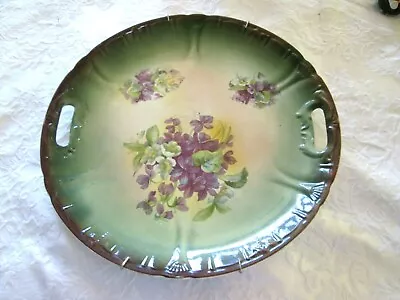 Buy Vintage Royal Bonn Franz Amt. Mehlem Green Serving Plate With Violets Germany  • 60.44£