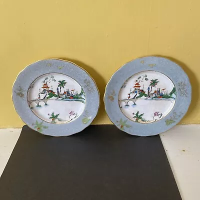 Buy Pair Of Royal Worcester Small Tea Plates - Reg No 612810 Chinese Design • 4.99£