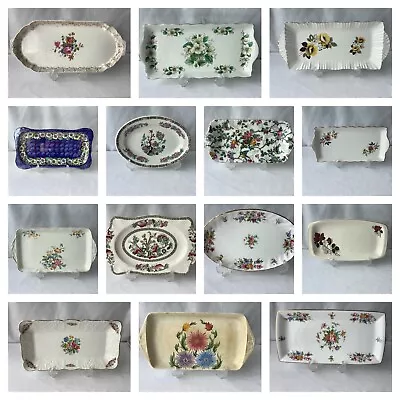 Buy Choice Of  Vintage China Sandwich Plates And Dressing Table Trays £1.95-£8.95 • 4.95£