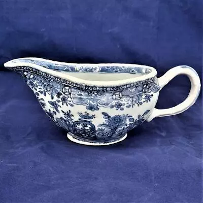Buy Chinese Export Porcelain Blue & White Sauce Boat Garden Terrace Pattern Ca 1760 • 135£