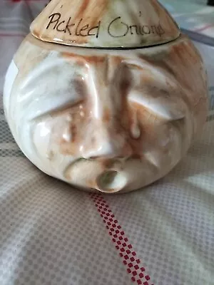 Buy 🐞Pickled Onion Crying Face Preserve Pot Vintage Toni Raymond Pottery 🐞 • 7.50£
