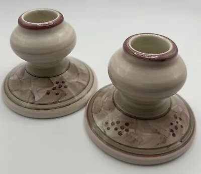Buy Pair Of Jersey Pottery Small Candle Holders • 20£
