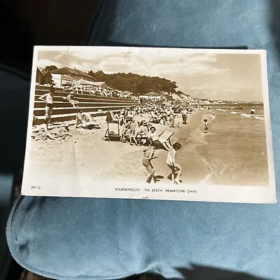 Buy Vintage Postcard Bournemouth The Beach Branksome Chine 195? Ag • 0.99£