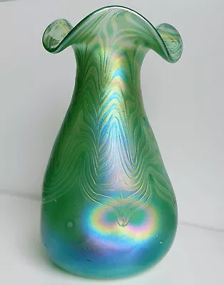 Buy Igor Müller Czech Bohemian Art Nouveau Iridescent Glass Vase • 175£