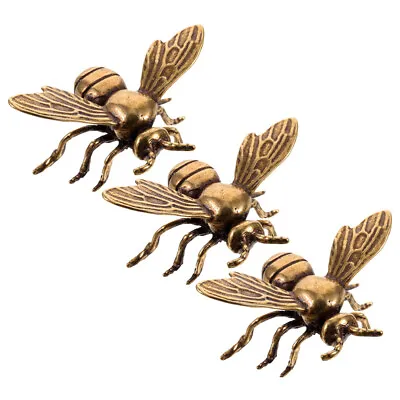 Buy  3 Pcs Brass Bee Mini Candy Bags Miniature Figurines Office Desk Toys Delicate • 13.99£