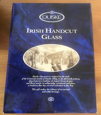 Buy Boxed Set Of Six DUISKE Irish Handcut Glass Wine Glasses. • 20£