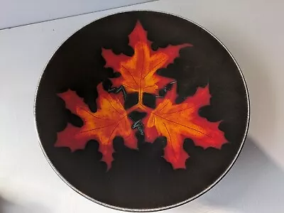 Buy Poole Pottery Bowl, Flame Fire Maple Leaf • 46.99£