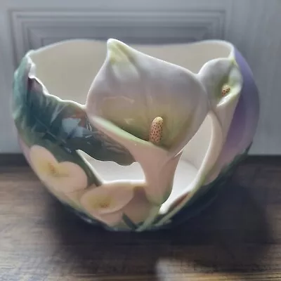 Buy FRANZ Porcelain Calla Lily May Candle Holder Excellent Condition Signed • 49.99£