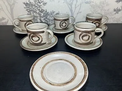 Buy Vintage Abaty Wales Stoneware 10 Piece Coffe Cup And Saucer  • 19£
