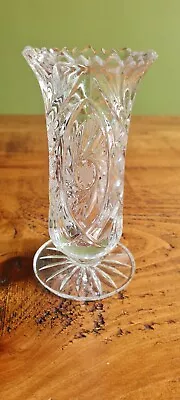 Buy  15cm Flower Vase  24% Lead Crystal Vase Hand Cut • 8£