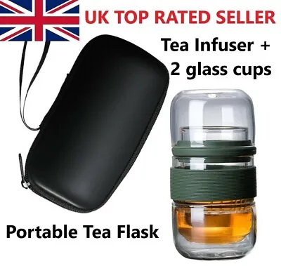 Buy Teapot Tea Infuser Portable Glass Herbal Tea Set With Free Travel Case Free P&P • 12.99£