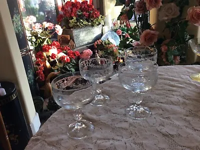 Buy Bohemian Crystal Import Associates~Cascade~Set Of 4 Champagne Coupe Glasses • 28.41£