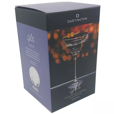 Buy Dartington Martini Glass Glitz Collection 210ml Height 18.5cm Single Glass Boxed • 25.21£