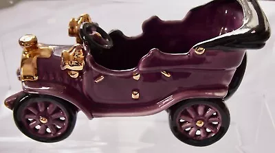 Buy Bretby Pottery Edwardian Car Carriage 1950s 1960s Purple And Gold • 30£