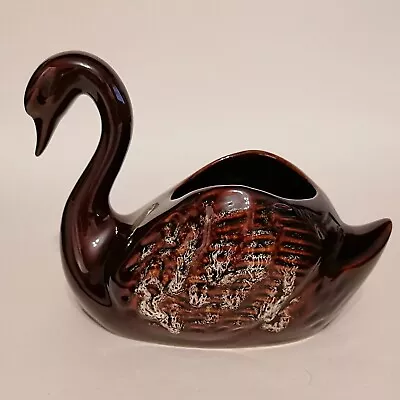 Buy Kernewek Brown Glaze Ceramic Swan Planter Vase Cornish Ornament 8  Birthday Gift • 17.95£