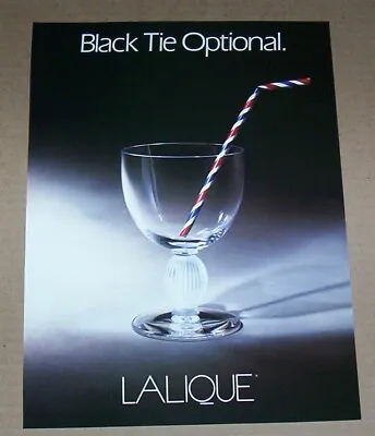 Buy 1991 Print Ad - Lalique Crystal Glass Stemware Glassware Advertising Page • 6.63£