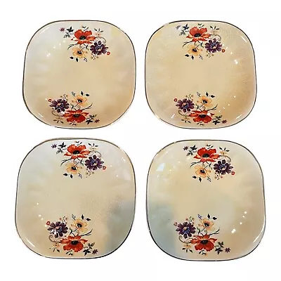 Buy SET OF 4 Vintage Limoges China Co. USA Sebring Golden Glow Bread Dessert Plates • 12.24£