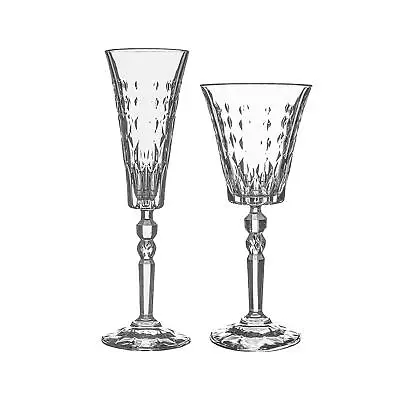 Buy RCR Crystal 12 Piece Marilyn Stemware Set Cut Glass Stemware Goblets • 42£