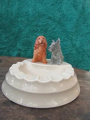 Buy Branksome China Ashtray With Spaniel And Highland Terrier • 20£