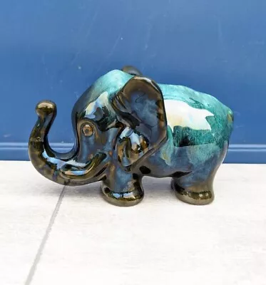 Buy Vintage Blue Mountain Art Pottery Canada Drip Glaze Elephant Figurine Retro MCM • 15£