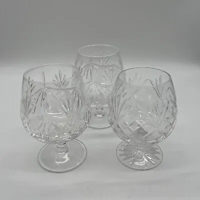 Buy 2x Edinburgh International Crystal Cut Glass Brandy Glasses - 1x Unknown     C17 • 15£