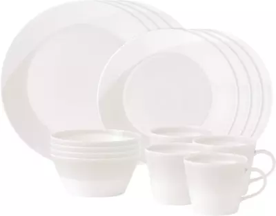 Buy Royal Doulton 1815 1815TW25098 Pc Dinnerware Set, White, Porcelain, 16-Piece • 262.75£
