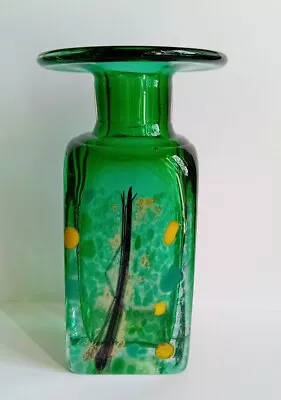 Buy Groovy Vintage Czech Jan Beranek Skrdlovice Atelier Green Abstract Glass Vase  • 34.99£