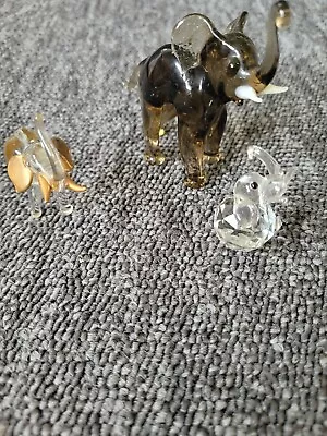 Buy Set Of 3 Small Vintage Elephant Ornaments  • 5£