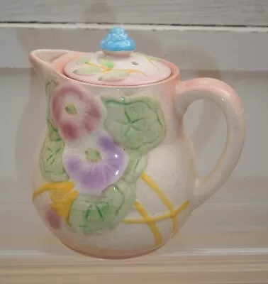 Buy LOVELY Decorative MID CENTURY Vintage TEA POT With FLORAL Relief TROON WARE? • 6.95£