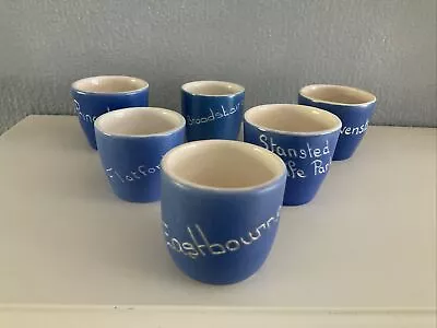 Buy Vintage Blue Devon Ware Pottery Joblot - Egg Cups 6 Off Various Sizes • 6.99£