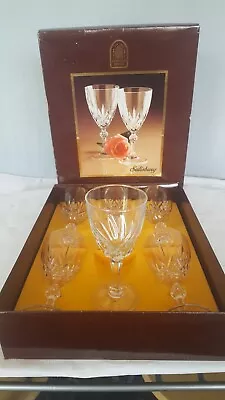Buy Boxed Set Of 6 Cathedral Crystal Salisbury Sherry-Port Wine Glasses By Dema PK* • 14.99£