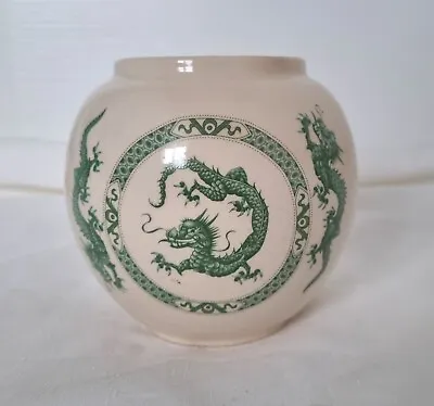 Buy Porcelain Vase Jar Beige With Green Chinese Dragons Sadler Staffordshire England • 7£