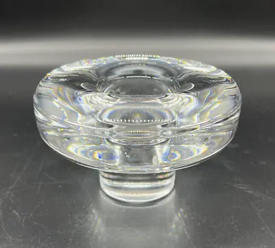 Buy Dansk Clear Glass Full Lead Crystal Round Candle Holder 4  Japan Vintage • 12.12£