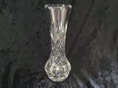 Buy VINTAGE ROYAL BRIERLEY ENGLISH LEAD CRYSTAL POSY  Vase With  HEAVY BASE 8 Inches • 6.50£