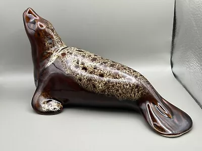 Buy Vintage Ceramic Seal Figurine Fosters South West Cornish Lava Glaze Art Pottery • 12.99£