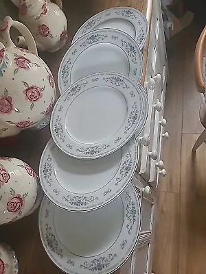 Buy Fine Porcelain China Diane Set Of 6 Dinner Plates • 15£