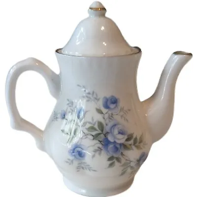 Buy Staffordshire 4  Blue Floral Mini Bone China Coffee Pot • 17.04£