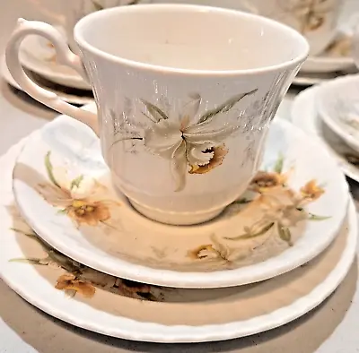 Buy Royal Worcester Hammersley Lily Bone China Tea Cup & Saucer Plate Trio • 12£