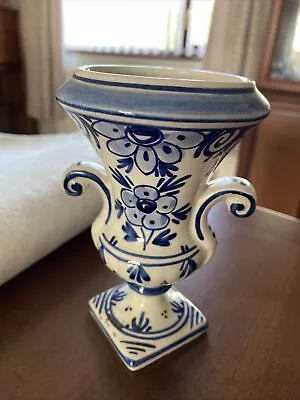 Buy Delft Blue And White Pottery Vase • 7.64£