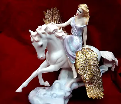 Buy Franklin Mint Fine Porcelain Figurine Athene And Pegasus Collectible • 110£