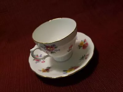 Buy Vtg Royal Vale Pink & Yellow Floral Bone China Teacup & Saucer, Made In England • 16.30£